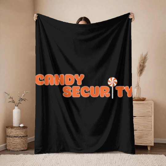 Candy Security Mom Dad Matching Birthday Costume Throw Blankets