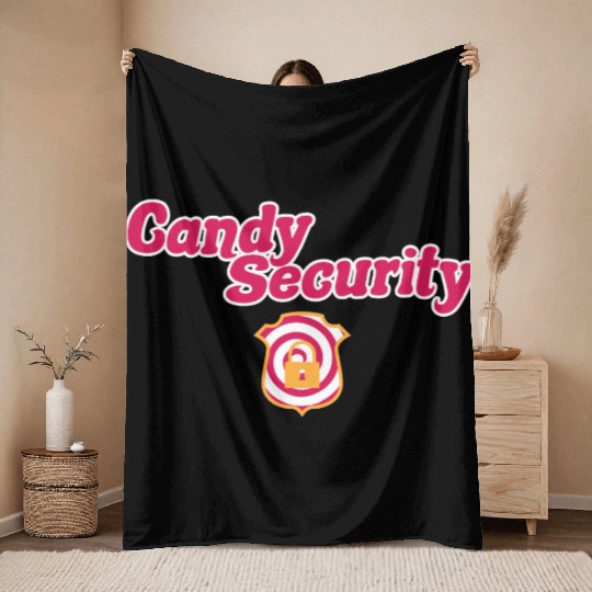 Candy Security Kids Parents Matching Birthday Throw Blankets