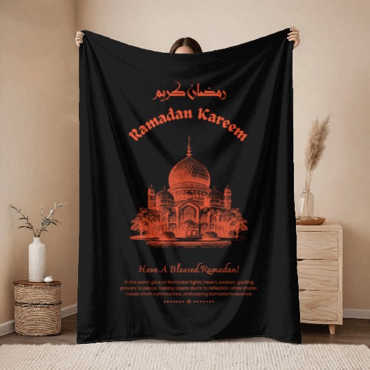 Ramadan Kareem Throw Blankets