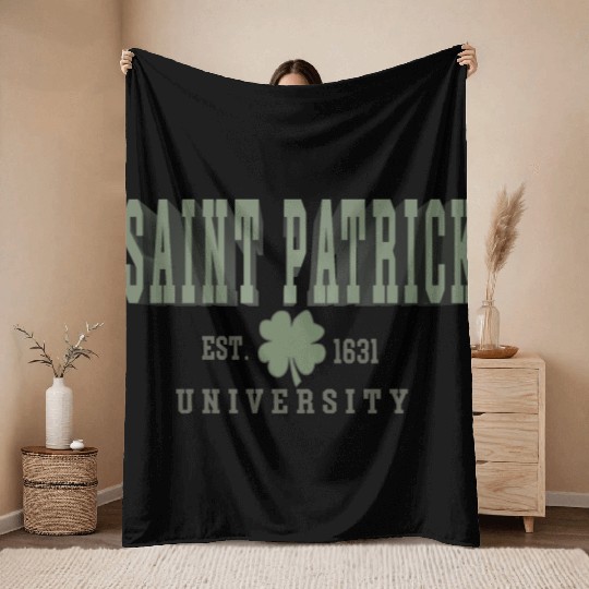 Saint Patrick University Throw Blankets
