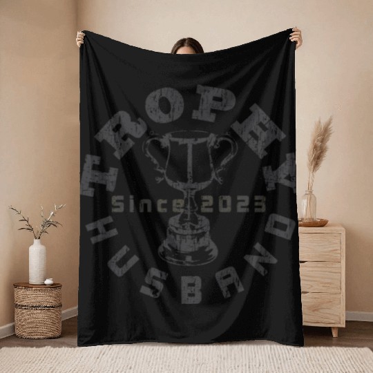 Trophy Husband 2023 Gray Throw Blankets