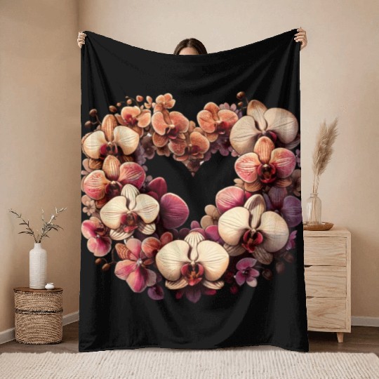 Orchids Throw Blankets