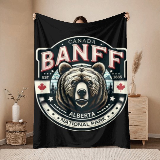 Banff National Park, Alberta Canada grizzly bears Throw Blankets