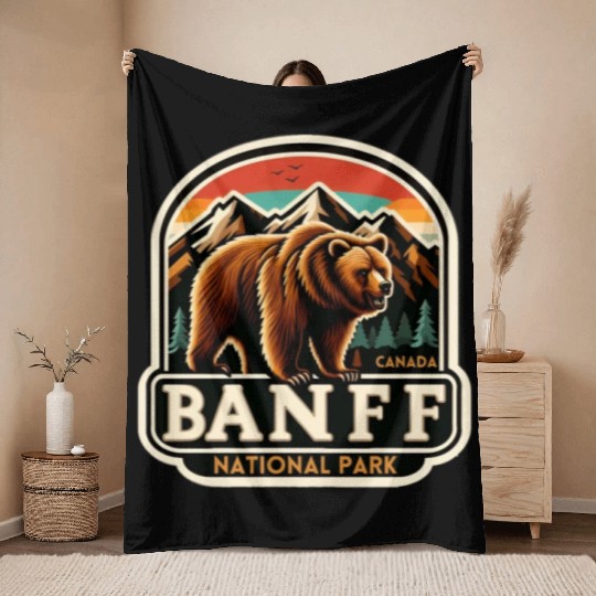 Banff National Park, Alberta Canada grizzly bears Throw Blankets