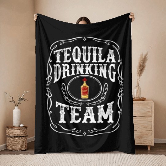 Tequila Drinking Team Distilled Alcoholic Beverage Throw Blankets