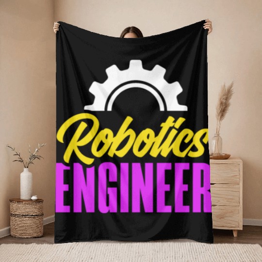 Funny Robotics Robot Engineering Programming Throw Blankets