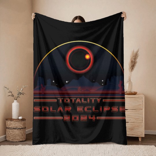Totality Solar Eclipse 2024 - Science Throw Blankets