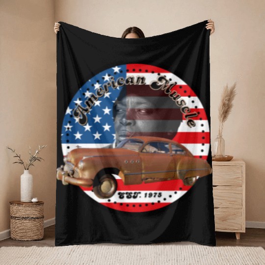 American Muscle Throw Blankets