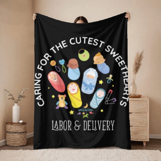 Caring For Cutest Sweethearts NICU Labor And Throw Blankets