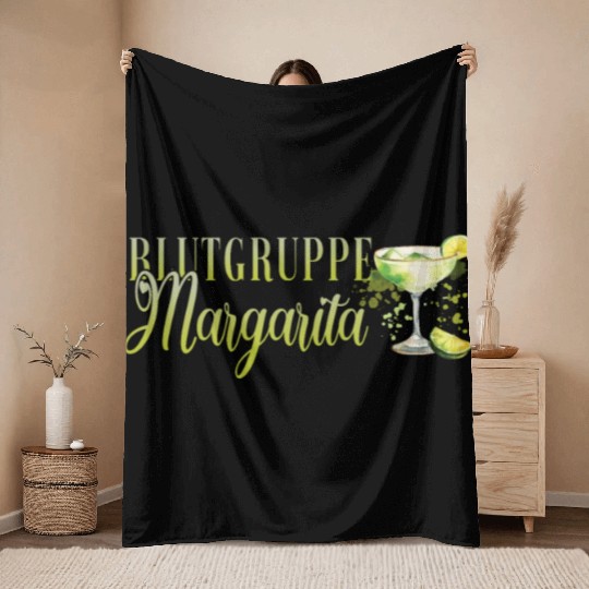 Blutgruppe Margarita Tequila Stag Party Throw Blankets