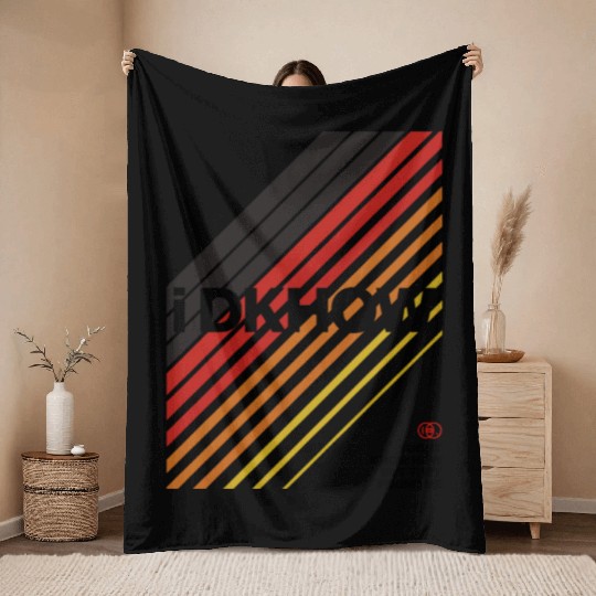 Idkhow Merch Razzmatazz Stripe Throw Blankets