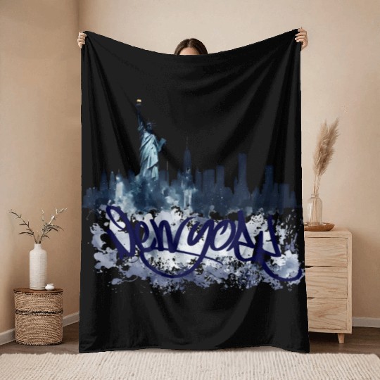 New York City NYC Big Apple Gift Souvenir Throw Blankets