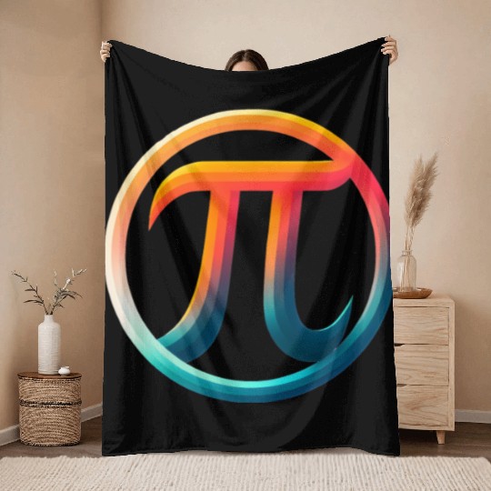 Pi Day Nerd Geek Love Math Pi Symbol Kids Men Throw Blankets