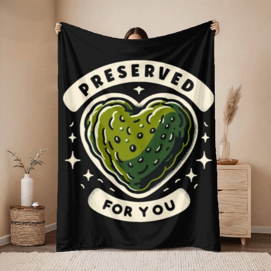 Pickle Lover Funny Pickle Dill pickle Pickled Throw Blankets