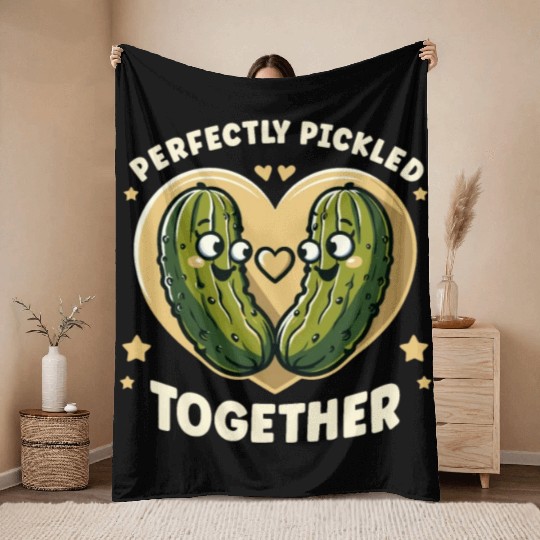 Pickle Lover Funny Pickle Dill pickle Pickled Throw Blankets