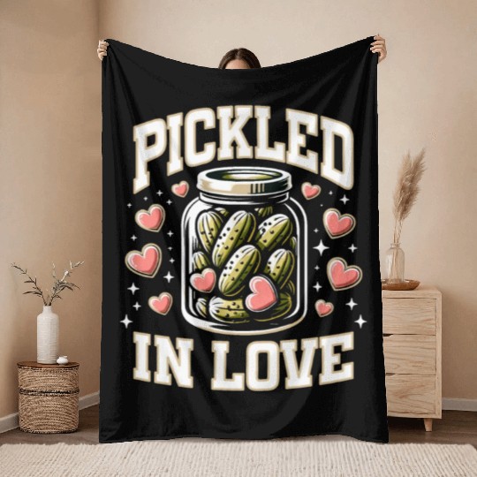 Pickle Lover Funny Pickle Dill pickle Pickled Throw Blankets