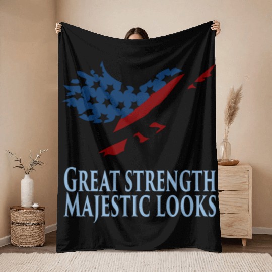 Great Strength Majestic Looks - eagles of death Throw Blankets