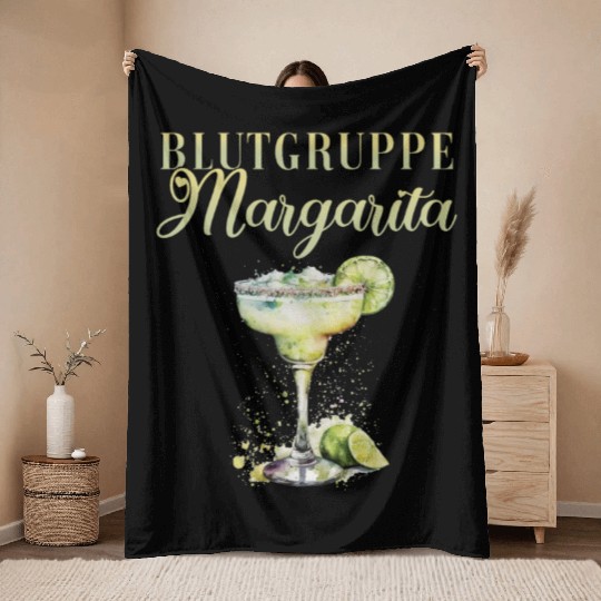 Blutgruppe Margarita Tequila Stag Party Throw Blankets