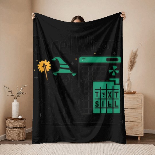 excel wizard funny accountant and bookkeeper gift Throw Blankets