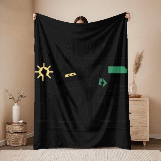 excel wizard funny accountant bookkeepers gift Throw Blankets