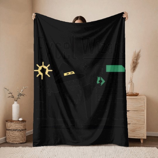 excel wizard funny accountant bookkeepers gift Throw Blankets