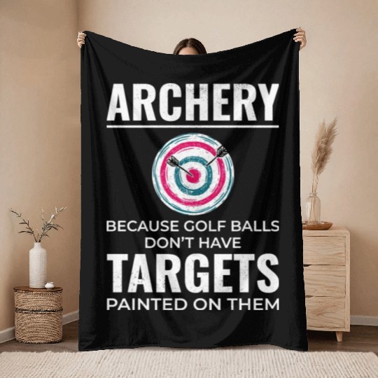 Archery Targets Archer Bullseye Shooting Sport Throw Blankets