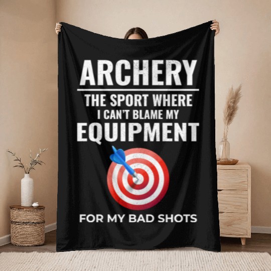 Archery Targets Archer Bullseye Shooting Sport Throw Blankets