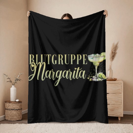 Blutgruppe Margarita Tequila Stag Party Throw Blankets