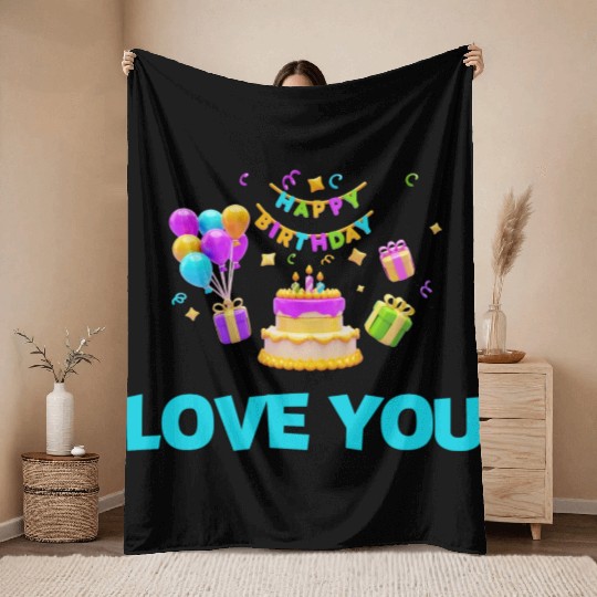 FAMILY - LOVE YOU Throw Blankets