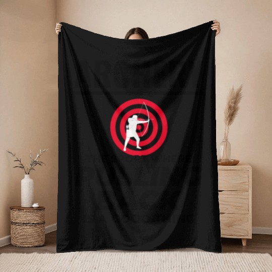 Archery Targets Archer Bullseye Shooting Sport Throw Blankets