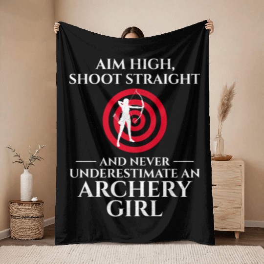 Archery Targets Archer Bullseye Shooting Sport Throw Blankets