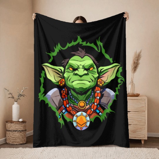 Green Goblin Throw Blankets