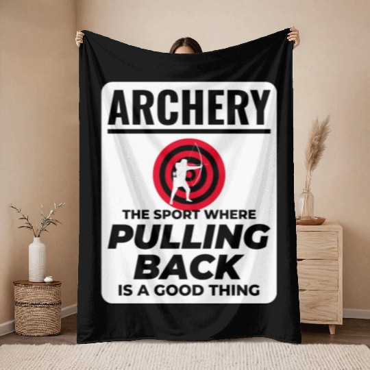 Archery Targets Archer Bullseye Shooting Sport Throw Blankets