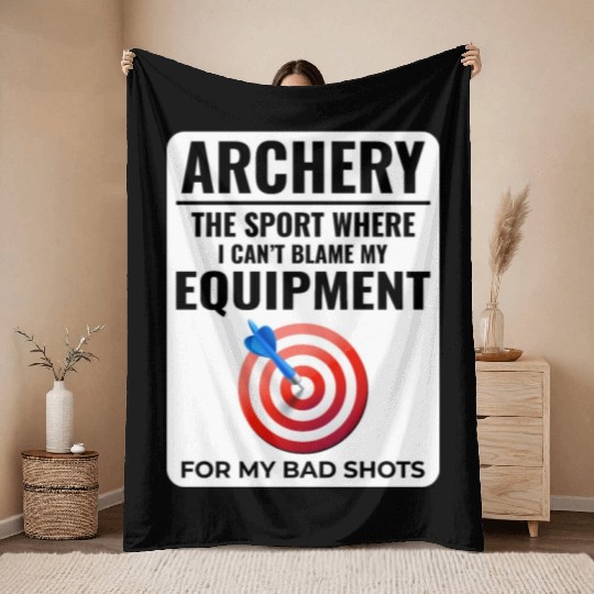 Archery Targets Archer Bullseye Shooting Sport Throw Blankets