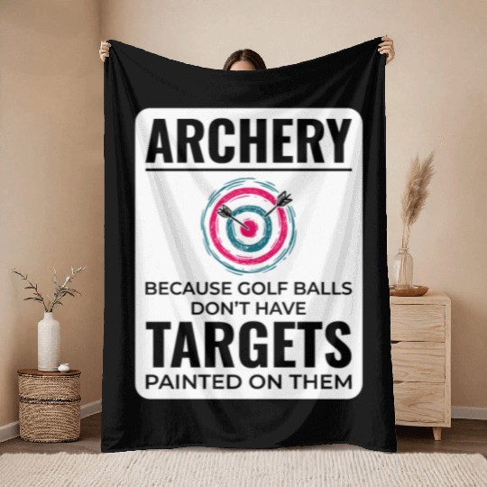 Archery Targets Archer Bullseye Shooting Sport Throw Blankets