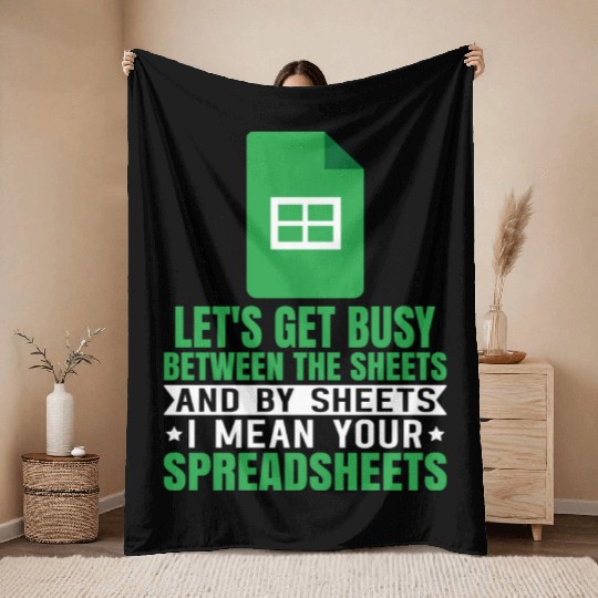 Funny Tax Accountant Between The Sheets Throw Blankets