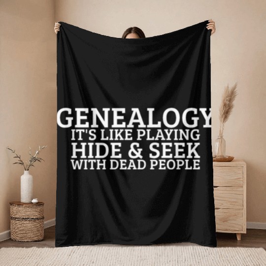 Genealogy Genealogist Ancestry Lineage Genealogy Throw Blankets