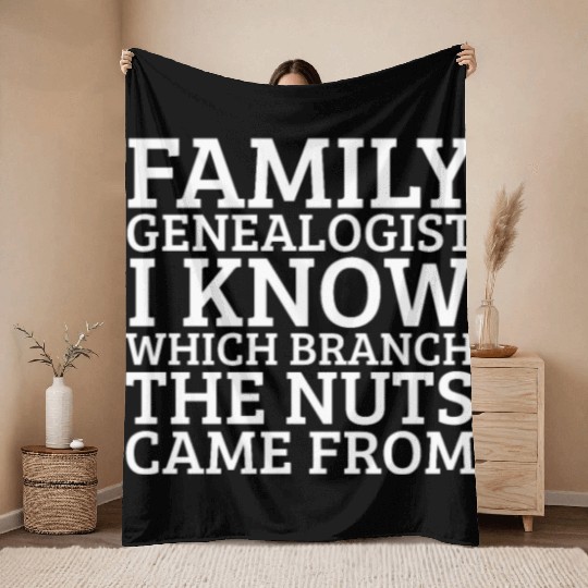 Family Genealogist Ancestry Lineage Genealogy Throw Blankets