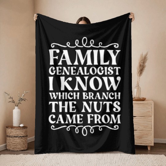 Family Genealogist Ancestry Lineage Genealogy Throw Blankets