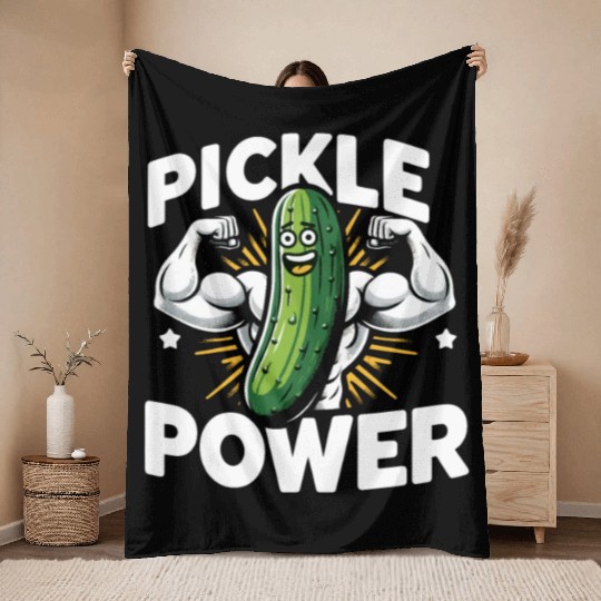 Pickle Lover Funny Pickle Dill pickle Pickled Throw Blankets