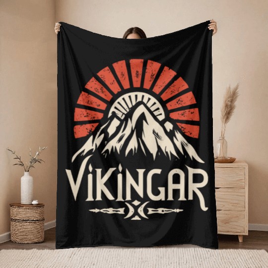 Vikingar Viking History Throw Blankets