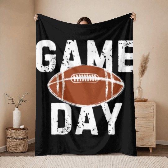 Game Day Football Throw Blankets