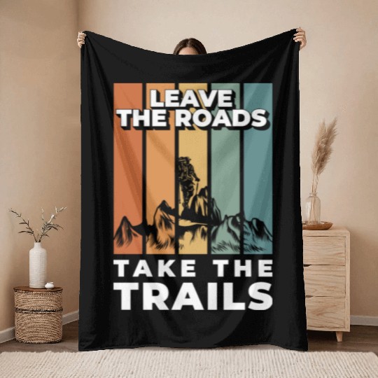 Mountaineering Hike Nature Mountains Throw Blankets