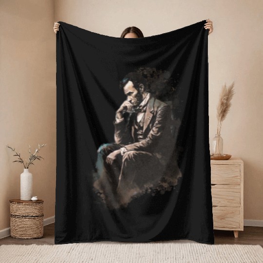 Abraham Lincoln - Iconic Tribute Collection Throw Blankets