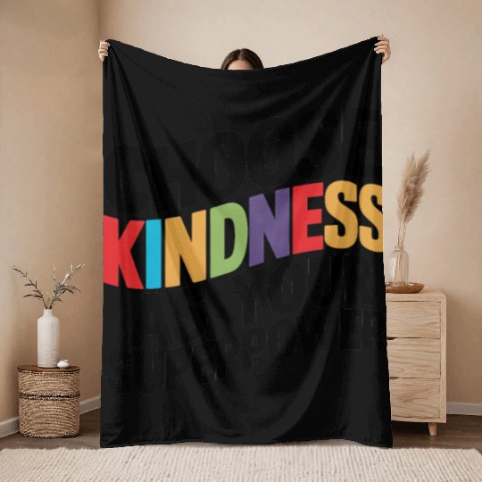 Choose Kindness as Your Superpower | Digital Print Throw Blankets