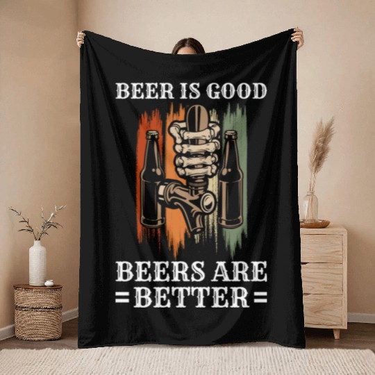 Drinking Alcohol Drunk Fun Throw Blankets