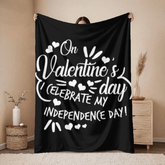 Valentine's Day Independent Single Throw Blankets