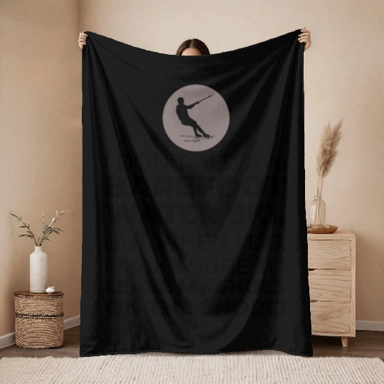 Barefoot Water Skiing Extreme Sports Barefooting Throw Blankets