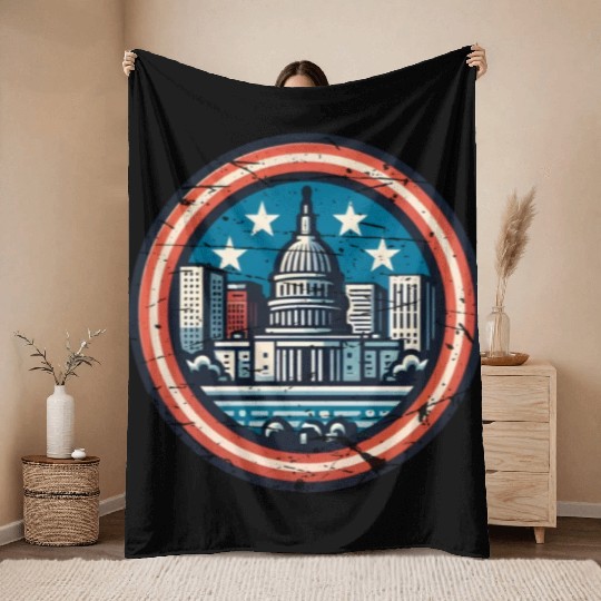 Washington DC Throw Blankets