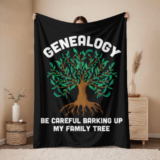 Family Genealogist Ancestry Lineage Genealogy Throw Blankets
